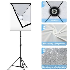 Kit d'éclairage de studio Softbox 50x70cm à <span class=keywords><strong>prix</strong></span> d'usine, lumière continue LED E27, trépied pour la photographie de produits, portraits et vidéos - Product Image 5