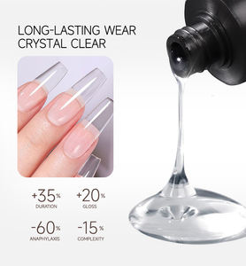 Fournitures pour ongles OEM ODM, Polygel 30g 60g, Couleurs pour ongles, Étiquette privée personnalisée, Polygel acrylique transparent effet gelée pailleté pour extension d'ongles - Product Image 4