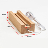 Tableau Périodique des Éléments en Acrylique 3D, Ornement de Bureau avec Base Lumineuse LED en Bois, Intensité Réglable, Alimentation USB, Cadeau pour la Journée des Enseignants, Décoration de Table d'Étude