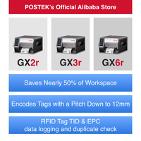 Imprimante d'étiquettes POSTEK série GX 203Dpi/300Dpi/600Dpi imprimante semi-industrielle de codes-barres/RFID à transfert thermique pour étiquettes RFID
