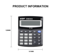 Calculatrice de bureau à double alimentation KT-812 à 12 chiffres en plastique de qualité supérieure alimentée par batterie solaire pour un usage domestique Design de fantaisie