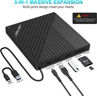 Tip c tak ve oyun DVD OYNATICI USB Hub ile SD + TF kart okuyucu için MacBook Pro Air, Windows, linux harici CD sürücü