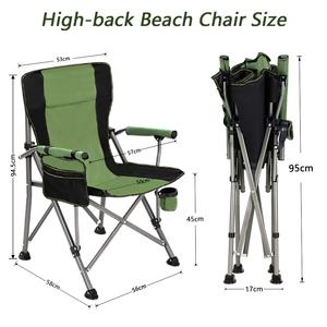 YILU Silla de playa plegable portátil para acampar Capacidad Silla resistente para exteriores Silla de viaje para campamento Plegable para exteriores - Product Image 2
