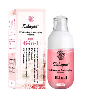 Suero Blanqueador y Antienvejecimiento Zaleyae <span class=keywords><strong>Rose</strong></span> 6 en 1, Antiarrugas, Atenúa Líneas Finas, Hidratante, Repara la Piel Opaca, Esencia para el Cuidado Facial, 50 ml - Product Image 2