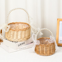 Panier tressé à la main Willow, coffret cadeau pour demoiselle d'honneur, panier à fleurs pour garçon d'honneur