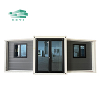 Petite maison préfabriquée moderne extensible, cuisine, salle de bain, porte de sécurité en acier, panneau sandwich, utilisation en appartement, rapide