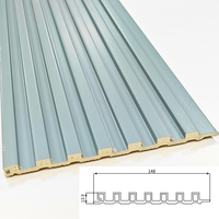 Panneau mural cannelé moderne en WPC massif 140 pour salon, revêtement intérieur en grille, composite bois-plastique écologique pour escalier d'hôtel