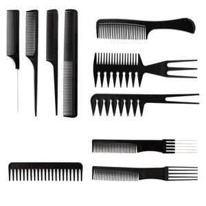 Herramienta profesional de estilismo de cabello para salón de belleza, conjunto de Peine de pelo de alta calidad, de plástico, 10 Uds., venta al por mayor - Product Image 2