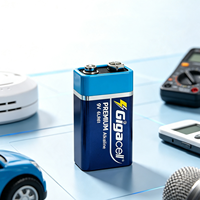 Baterai Alkali 6LR61 9V 600mah Ideal untuk Detektor Asap/CO, Alarm Kebakaran, Sensor Alarm, Peralatan & Elektronik Konsumen