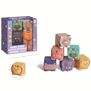 Maths Apprentissage Numéros Blocs Animaux Pour Enfants Formes Soulagement Du Stress Jouets Doux Squeeze Jouets pour Bébés Bébé Dentition Jouet À Mâcher - Product Image 2