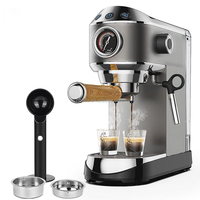 Aifa mesin pembuat Espresso, dapat disesuaikan ketel ganda pembuat kopi otomatis komersial mesin kopi Espresso dengan penggiling 20 Bar