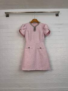 Vestido Mini de Línea A con Lentejuelas y Cuentas, Estilo Vintage Francés, Transfronterizo Europeo Americano, para Fiestas de Verano, con Aberturas - Product Image 4