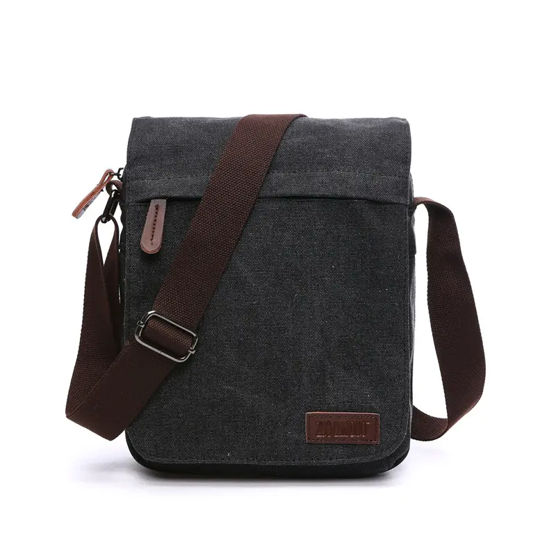 sac porte travers Custom Logo Shoulder Canvas Trend Large-Capacity Casual Fashion Small Single Strap Shoulder Bag For Men