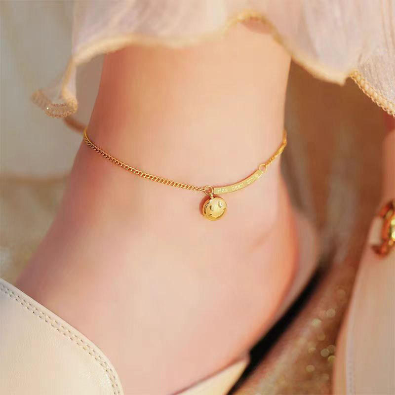 Elbow smiley anklet