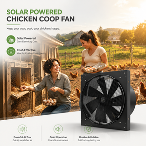 Ventilateur axial mural à énergie solaire <span class=keywords><strong>pour</strong></span> <span class=keywords><strong>poulailler</strong></span>, en acier galvanisé, IP68, moteur CC sans balais 24V, <span class=keywords><strong>extracteur</strong></span> de chaleur OEM ODM - Product Image 1