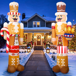 Décoration de Noël géante gonflable de 2,4 m en forme de <span class=keywords><strong>casse</strong></span>-<span class=keywords><strong>noisette</strong></span> en pain d'épices avec canne en sucre et éclairage LED pour jardin extérieur et fêtes de Noël - Product Image 6
