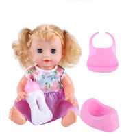 Poupée bébé Fat Boy pour jeu d'imitation, robe de princesse parlante, jouet en plastique pour enfants avec fonction clignotante, cadeau du Nouvel An