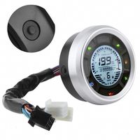 Racepro Speedometer motor, instrumen bundar sepeda motor 12000RPM 1-6 Gear LCD Digital Speedometer Odometer Tachometer