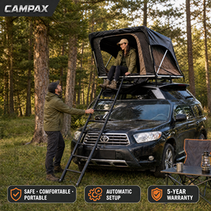 Tenda da Tetto Automatica T800 a Doppio Strato con Guscio Rigido per 2-3 Persone, 4 Stagioni, SUV, Alluminio, Tenda da Tetto Rigida - Product Image 4