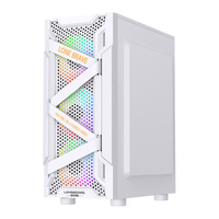 MQ ATX MATX Gaming PC Case Tempered Glass Mid Tower Desktop Computer Chassis for Esports Internet Cafe Build