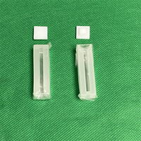 Micro-Cuvette à Quartz transparente 1ml, Cuvette de cellules à flux de Quartz avec couvercle pour spectropotomètre Visible UV