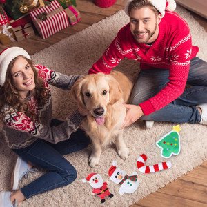Juguetes de Navidad para Perros de Alta Calidad con Diseño Único, Rellenos y con Sonido, Juguete Masticable para Perros con Forma de Hombre de Jengibre - Product Image 5