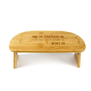 Panca di bambù e stuoie di Yoga grigio panca pieghevole per donne uomini <span class=keywords><strong>casa</strong></span> preghiera panca Yoga <span class=keywords><strong>mediazione</strong></span> - Product Image 2
