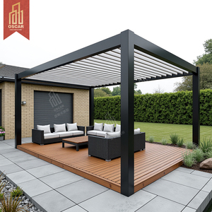 Pergola in alluminio con Gazebo impermeabile motorizzato Design moderno giardini cortili esterni divertenti pergolato in alluminio - Product Image 3