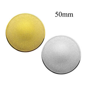 Pièce de monnaie vierge de 50 mm en métal, épaisse, avec bord décoratif à facettes de 5 cm, usinée CNC, personnalisable, pour gravure laser DIY, vente en gros - Product Image 2