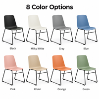 Chaise d'auditorium en plastique empilable et emboîtable avec dossier, design original pour école, église, salle de lecture