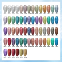 Ensemble de vernis à ongles gel disco brillant holographique platine scintillant réfléchissant en flacon de 15 ml, fournitures pour ongles, vente en gros, logo personnalisé