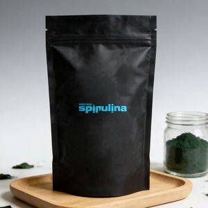 Bolsa con cremallera de pie con impresión completa personalizada con acabado mate, bolsa de embalaje de café en polvo de hoja de té de plástico - Product Image 5