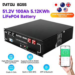 Batería de Litio LiFePO4 de 5KWh 51.2V 48V 100Ah <span class=keywords><strong>para</strong></span> Almacenamiento de Energía <span class=keywords><strong>Solar</strong></span> Fuera de la Red, <span class=keywords><strong>para</strong></span> Uso Doméstico, en Rack de Servidor (Stock en EE. UU.) - Product Image 1