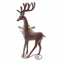 Statue de renne en résine et fer de style Art déco YINGTU pour la décoration de la maison, anniversaire, 19,75 pouces de hauteur, utilisation intérieure/extérieure, fabriqué en Chine