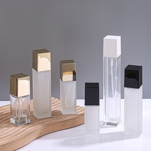 <span class=keywords><strong>BEYO</strong></span>, alta calidad, cuadrado, esmerilado, transparente, vidrio grueso, loción cosmética, esencia, bomba líquida, rociador, botella de Spray portátil - Product Image 2