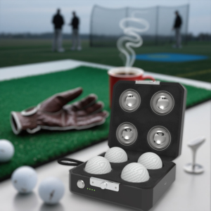 Boîte chauffante pour balles de golf, avec batterie intégrée, résistante aux chocs, support de rangement portable à 4 emplacements pour jeu de golf en plein air, vente directe d'usine - Product Image 2