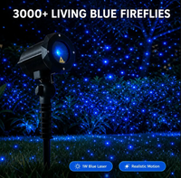 Lumière laser de jardin bleue de Noël, 1W haute puissance, étanche IP65, télécommande RF avec minuterie pour cour, pelouse, parc, allée