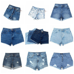 2025 fábrica de alta calidad chica pierna ancha de talla grande mujeres Zaras señoras pantalones elásticos rasgados pantalones cortos de mezclilla - Product Image 2