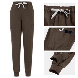 V-Neck Short Sleeve <b>Scrub</b> Set Unisex Moisture Wicking Knitted Hospital Uniforms For Doctors Summer Work <b>Clothes</b> - Product Image 3