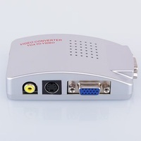 Adaptateur convertisseur vidéo BNC S-Video AV vers VGA avec blindage tressé pour lecteur DVD, projecteur et ordinateur