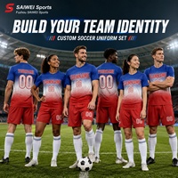 Uniforme de Fútbol Personalizado con Logotipo del Club, Ropa Deportiva de Poliéster de Secado Rápido para Partidos de Fútbol