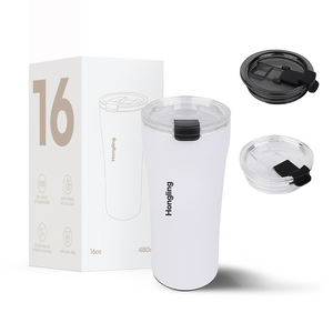 Tazas de Café de Acero Inoxidable 304 Hong Ling, 16 oz, Doble Pared Metálica, Aisladas, Térmicas, para Bebidas Calientes y Frías - Product Image 1