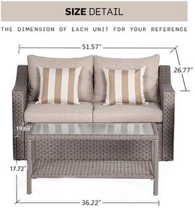 Sofa <strong>Set</strong> <strong>Furniture</strong> Rattan <strong>6</strong> <strong>Piece</strong> Outdoor Patio <strong>Furniture</strong> <strong>Sets</strong> - Product Image 2
