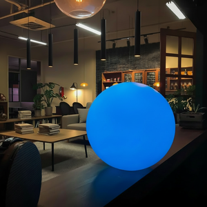 Sfera Luminosa LED Ricaricabile 20cm Bianca per Uso Interno ed Esterno 16 Colori RGB Cambio Colore Funzione Dimmerabile IP65 con Telecomando - Product Image 1