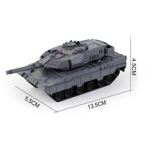 Char d'assaut principal RC Leopard 2A6 2,4 GHz, mini char <span class=keywords><strong>de</strong></span> combat <span class=keywords><strong>IR</strong></span>, jouet militaire télécommandé 6 canaux rechargeable par USB pour enfants - Product Image 5