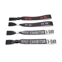 Bracelets en satin polyester colorés pour événements, article promotionnel de haute qualité par sublimation