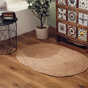 <span class=keywords><strong>Tapis</strong></span> d'intérieur 5x7 Couleur <span class=keywords><strong>Tapis</strong></span> rustiques pour la <span class=keywords><strong>cuisine</strong></span> Jute Demi-cercle Maison Campagne Bois Petit - Product Image 2