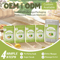 Kit de spa pour les pieds en 4 étapes Energy Series, gingembre et thé vert, ensemble de pédicure détox, approvisionnement en gros pour les spas de beauté et les distributeurs de produits pour les ongles
