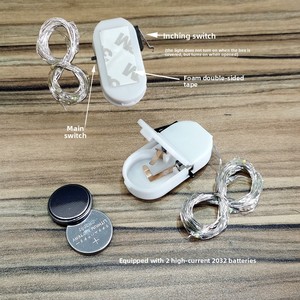 Tích Hợp Nhựa Hộp Quà Tặng <span class=keywords><strong>LED</strong></span> Pin Chuyển Đổi Ánh Sáng Chuỗi Giáng Sinh Trang Trí Ánh Sáng Với Tự động Mở Nắp - Product Image 4