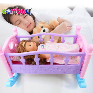 <span class=keywords><strong>Lit</strong></span> de poupée pour bébé, jouets d'intérieur, jeu de simulation, ensemble de dessins animés, à <span class=keywords><strong>bascule</strong></span> - Product Image 2